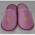 Pink Super Soft Velour Tecido Hotel Chinelos de Hotel